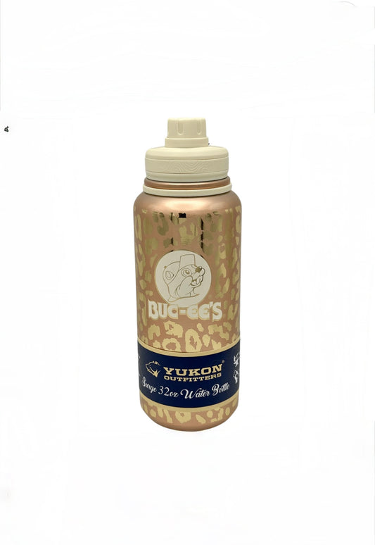 Buc-ee's Gold Leopard 32oz Water Bottle