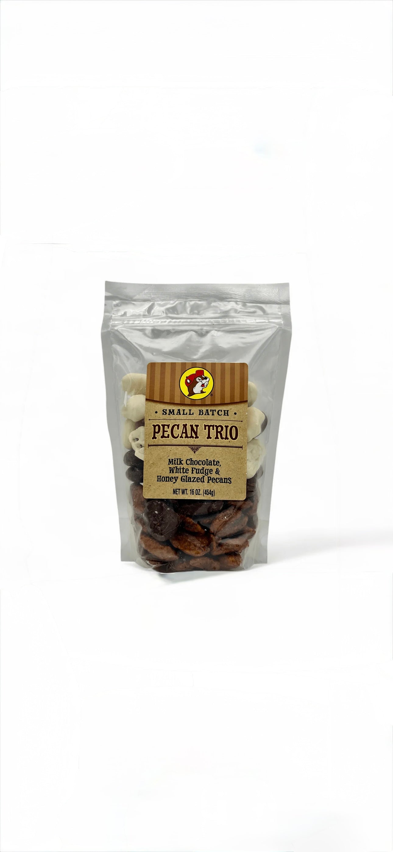 Buc-ee's Pecan Trio - Milk Chocolate, White Fudge & Honey Glazed Pecans