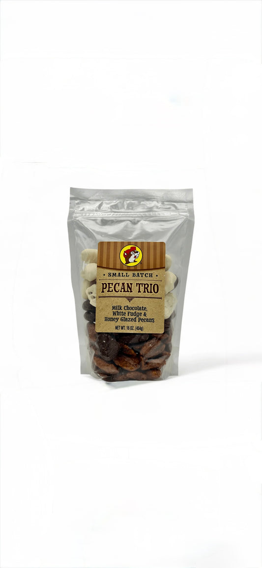 Buc-ee's Pecan Trio - Milk Chocolate, White Fudge & Honey Glazed Pecans