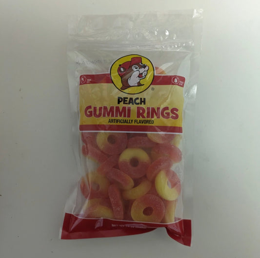 Buc-ee's Peach Gummi Rings